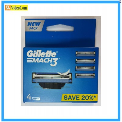 GILLETTE 吉列 MACH3 4N CARTRIDGES 4個剃鬚刀片   

